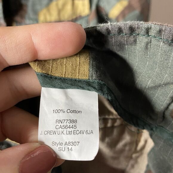 Madewell Outbound Camo Jacket Women's XS Green Brown Button Army Military A8307 - Picture 6 of 7